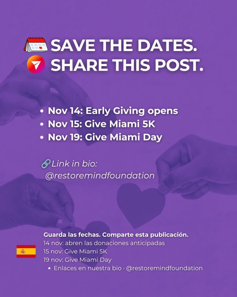 Restore Mind Foundation at Give Miami Day 2026